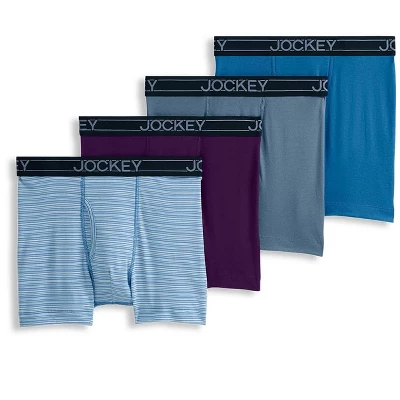 Jockey Men's Lightweight Cotton Blend 5" Boxer Brief - 4 Pack 6 Jockey Men's Lightweight Cotton Blend 5" Boxer Brief - 4 Pack - Image 4