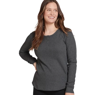 Jockey Women's Long Sleeve Waffle Henley 5 Jockey Women's Long Sleeve Waffle Henley - Image 3