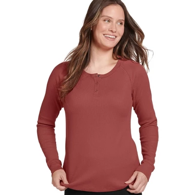 Jockey Women's Long Sleeve Waffle Henley 9 Jockey Women's Long Sleeve Waffle Henley - Image 7