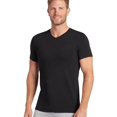 Jockey Men's Slim Fit Cotton Stretch V-Neck T-Shirt - 6 Pack 3 Jockey Men's Slim Fit Cotton Stretch V-Neck T-Shirt - 6 Pack