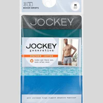 Jockey Generation™ Men's Stay New Magnolia Leaves Boxer Briefs 3pk - Blue 5 Jockey Generation™ Men's Stay New Magnolia Leaves Boxer Briefs 3pk - Blue - Image 3