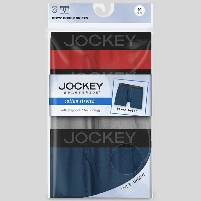 Jockey Generation™ Boys' 3pk Stretch Boxer Briefs - Gray/Orange/Blue 4 Jockey Generation™ Boys' 3pk Stretch Boxer Briefs - Gray/Orange/Blue - Image 2