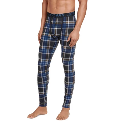 Jockey Men's Navy Plaid Cotton Modal Long John 4 Jockey Men's Navy Plaid Cotton Modal Long John - Image 2