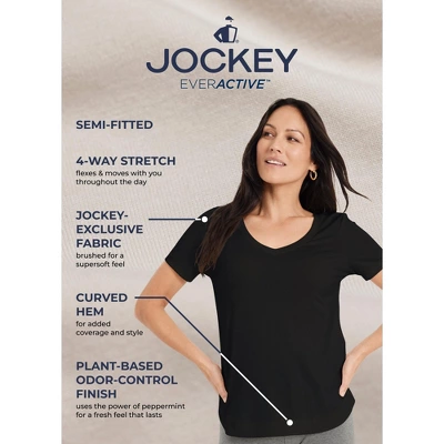 Jockey Women's EVERACTIVE V-Neck Tee 4 Jockey Women's EVERACTIVE V-Neck Tee - Image 2