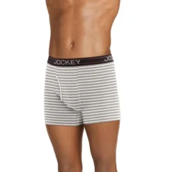 Jockey Men's Lightweight Cotton Blend 5" Boxer Brief - 4 Pack