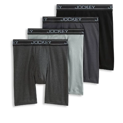 Jockey Men's Lightweight Cotton Blend 7" Long Leg Boxer Brief - 6 Jockey Men's Lightweight Cotton Blend 7" Long Leg Boxer Brief - - Image 4