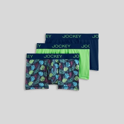 Jockey Generation™ Men's Microfiber Trunks 3pk - Navy Blue/Green 6 Jockey Generation™ Men's Microfiber Trunks 3pk - Navy Blue/Green - Image 4