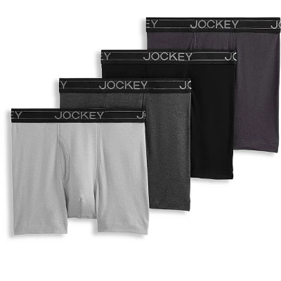 Jockey Men's Lightweight Cotton Blend 5" Boxer Brief - 4 Pack 9 Jockey Men's Lightweight Cotton Blend 5" Boxer Brief - 4 Pack - Image 7