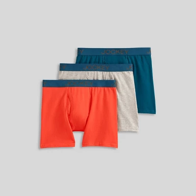 Jockey Generation™ Boys' 3pk Stretch Boxer Briefs - Gray/Orange/Blue 5 Jockey Generation™ Boys' 3pk Stretch Boxer Briefs - Gray/Orange/Blue - Image 3