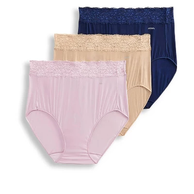 Jockey Womens No Panty Line Promise Tactel Lace Full Rise Brief - 3 Pack 5 Jockey Womens No Panty Line Promise Tactel Lace Full Rise Brief - 3 Pack - Image 3