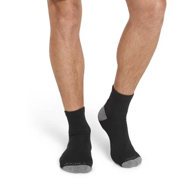 Jockey Men's Made In America* Quarter Socks - 3 Pack 7-12 Black 3 Jockey Men's Made In America* Quarter Socks - 3 Pack 7-12 Black