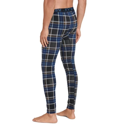 Jockey Men's Navy Plaid Cotton Modal Long John 3 Jockey Men's Navy Plaid Cotton Modal Long John