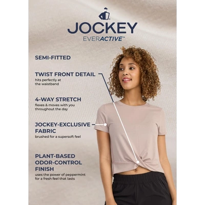 Jockey Women's EVERACTIVE Twist-Front Tee 4 Jockey Women's EVERACTIVE Twist-Front Tee - Image 2