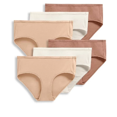 Jockey Women's Organic Cotton Stretch Logo Hipster - 6 Pack 5 Jockey Women's Organic Cotton Stretch Logo Hipster - 6 Pack - Image 3