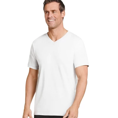 Jockey Men's Big Man Classic V-Neck T-Shirt - 2 Pack 5 Jockey Men's Big Man Classic V-Neck T-Shirt - 2 Pack - Image 3