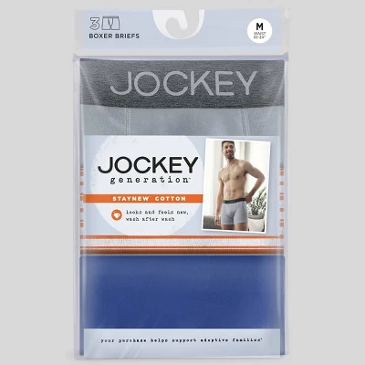 Jockey Generation™ Men's Boxer Briefs 3pk - Blue/Orange/Gray 3 Jockey Generation™ Men's Boxer Briefs 3pk - Blue/Orange/Gray