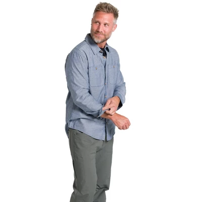 Jockey Men's Outdoors Long Sleeve Woven Button-Up Shirt 6 Jockey Men's Outdoors Long Sleeve Woven Button-Up Shirt - Image 4