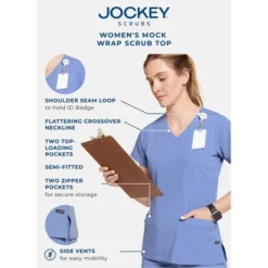 Jockey Women's Mock Wrap Scrub Top -Jockey Store GUEST 8a42d9a1 b86d 4e14 b627 665b18137782