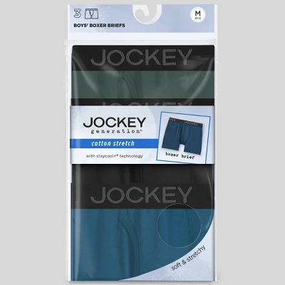 Jockey Generation™ Boys' 3pk Stretch Boxer Briefs - Blue/Gray/Black 4 Jockey Generation™ Boys' 3pk Stretch Boxer Briefs - Blue/Gray/Black - Image 3