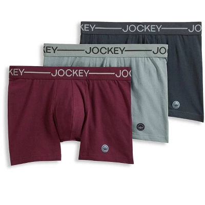 Jockey Men's Organic Cotton Stretch 4" Trunk - 3 Pack 8 Jockey Men's Organic Cotton Stretch 4" Trunk - 3 Pack - Image 6