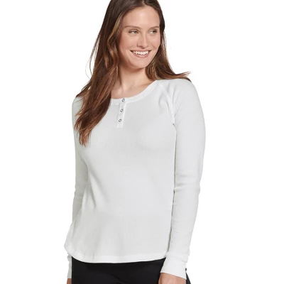 Jockey Women's Long Sleeve Waffle Henley 6 Jockey Women's Long Sleeve Waffle Henley - Image 4