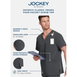 Jockey Unisex Classic Unisex Four Pocket Scrub Top -Jockey Store GUEST a2fb4cb6 f5be 48dc affe c9f21933bf9d