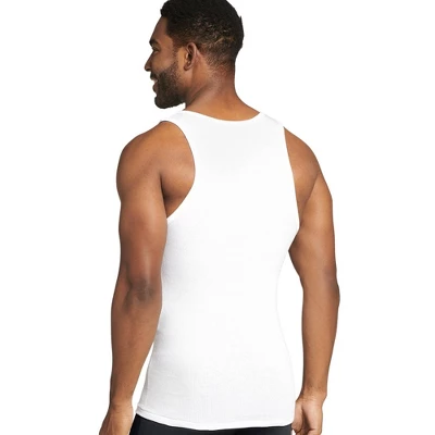 Jockey Men's 100% Cotton A-Shirt Tank - 4 Pack 4 Jockey Men's 100% Cotton A-Shirt Tank - 4 Pack - Image 2