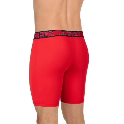 Jockey Men's Active Microfiber 9" Long Leg Boxer Brief - 3 Pack 4 Jockey Men's Active Microfiber 9" Long Leg Boxer Brief - 3 Pack - Image 2