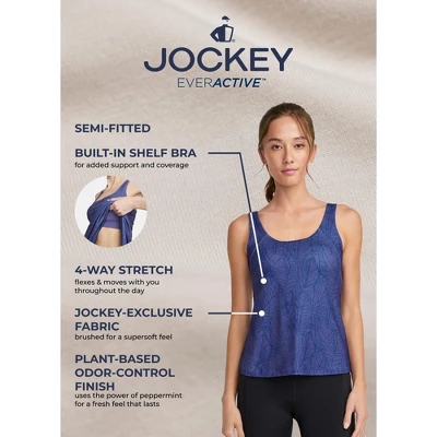 Jockey Women's EVERACTIVE Tank With Built-In Bra 4 Jockey Women's EVERACTIVE Tank With Built-In Bra - Image 2