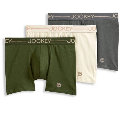 Jockey Men's Organic Cotton Stretch 4" Trunk - 3 Pack 5 Jockey Men's Organic Cotton Stretch 4" Trunk - 3 Pack - Image 3