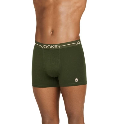 Jockey Men's Organic Cotton Stretch 4" Trunk - 3 Pack 3 Jockey Men's Organic Cotton Stretch 4" Trunk - 3 Pack