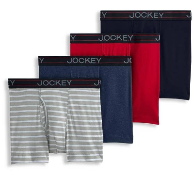 Jockey Men's Lightweight Cotton Blend 5" Boxer Brief - 4 Pack 5 Jockey Men's Lightweight Cotton Blend 5" Boxer Brief - 4 Pack - Image 3