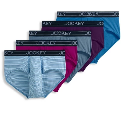 Jockey Men's Lightweight Cotton Blend Brief - 5 Pack 5 Jockey Men's Lightweight Cotton Blend Brief - 5 Pack - Image 3