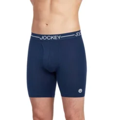 Jockey Men's Organic Cotton Stretch 6.5" Boxer Brief - 3 Pack