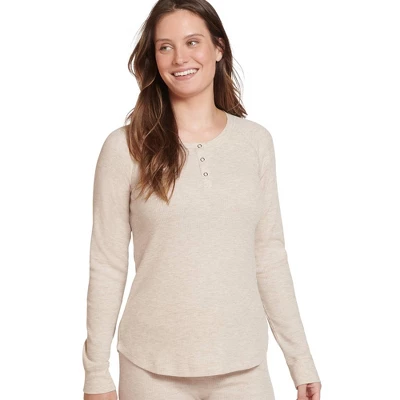 Jockey Women's Long Sleeve Waffle Henley 10 Jockey Women's Long Sleeve Waffle Henley - Image 8