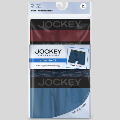 Jockey Generation™ Boys' 3pk Stretch Boxer Briefs - Blue/Red 4 Jockey Generation™ Boys' 3pk Stretch Boxer Briefs - Blue/Red - Image 2