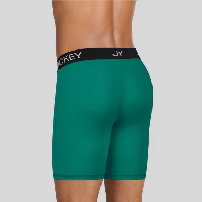 Jockey Generation™ Men's Long Leg Boxer Briefs 3pk - Blue/Gray/Dark Teal Green 5 Jockey Generation™ Men's Long Leg Boxer Briefs 3pk - Blue/Gray/Dark Teal Green - Image 3