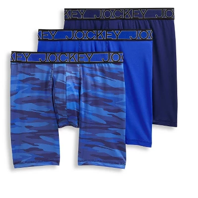 Jockey Men's Active Microfiber 9" Long Leg Boxer Brief - 3 Pack 7 Jockey Men's Active Microfiber 9" Long Leg Boxer Brief - 3 Pack - Image 5