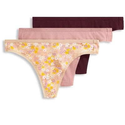 Jockey Women's Organic Cotton Stretch Logo Thong - 3 Pack 8 Jockey Women's Organic Cotton Stretch Logo Thong - 3 Pack - Image 6