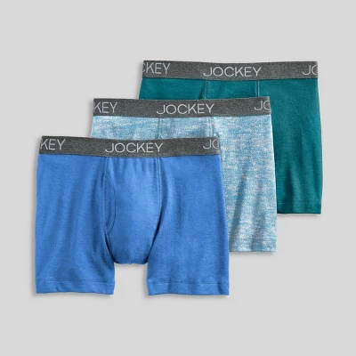 Jockey Generation™ Men's Stay New Magnolia Leaves Boxer Briefs 3pk - Blue 4 Jockey Generation™ Men's Stay New Magnolia Leaves Boxer Briefs 3pk - Blue - Image 2
